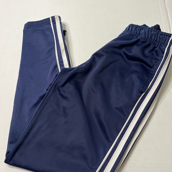 MIK Small Joggers Track Pants Blue 3 White Lines Elastic Waist, 3 - Picture 9 of 9